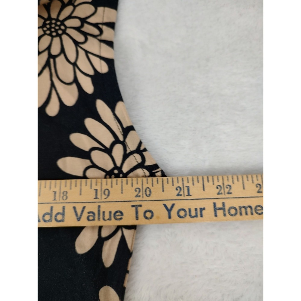 LIZ & CO Black beige floral flared 1 skirt Medium with 2 Tops Large NWT - Picture 12 of 15